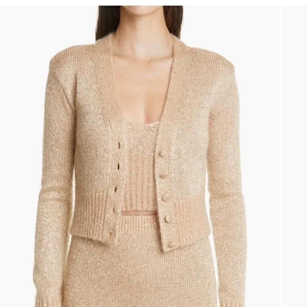 Altuzarra Women’s Isa Sequin Crop Cardigan size large, NWT